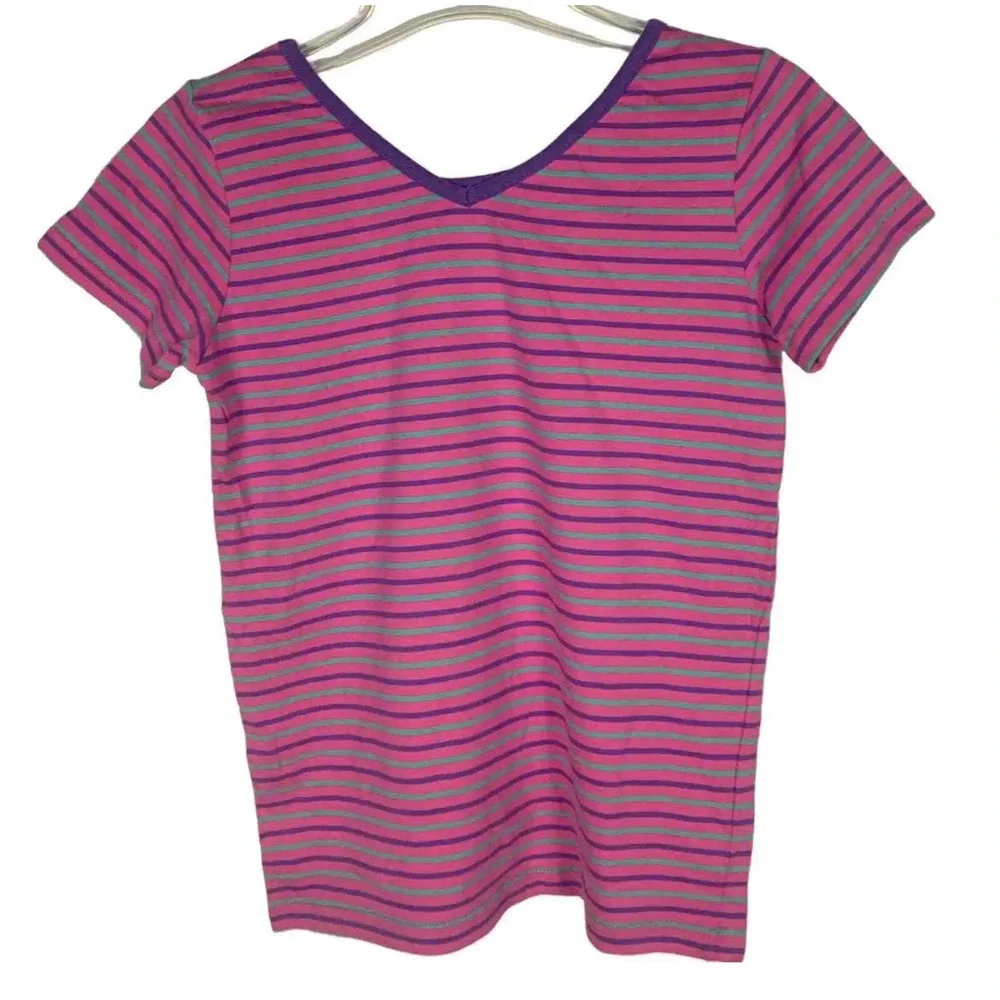 Stylish FILA Girls Pink Striped T-Shirt * Size 10/12 (NWOT)  K212 - Picture 2 of 6